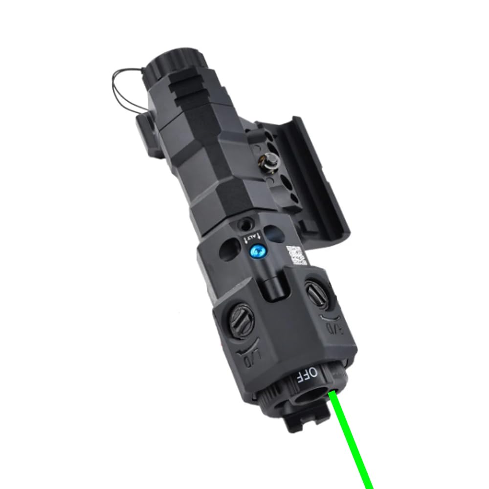 Metal MW C1+ Box Laser Sight(with Green Aiming Laser+IR Laser+IR Fill Light+ LED Whitelight Flashlight),& Modular Wire Control Remote Pressure Switch Combo,Black