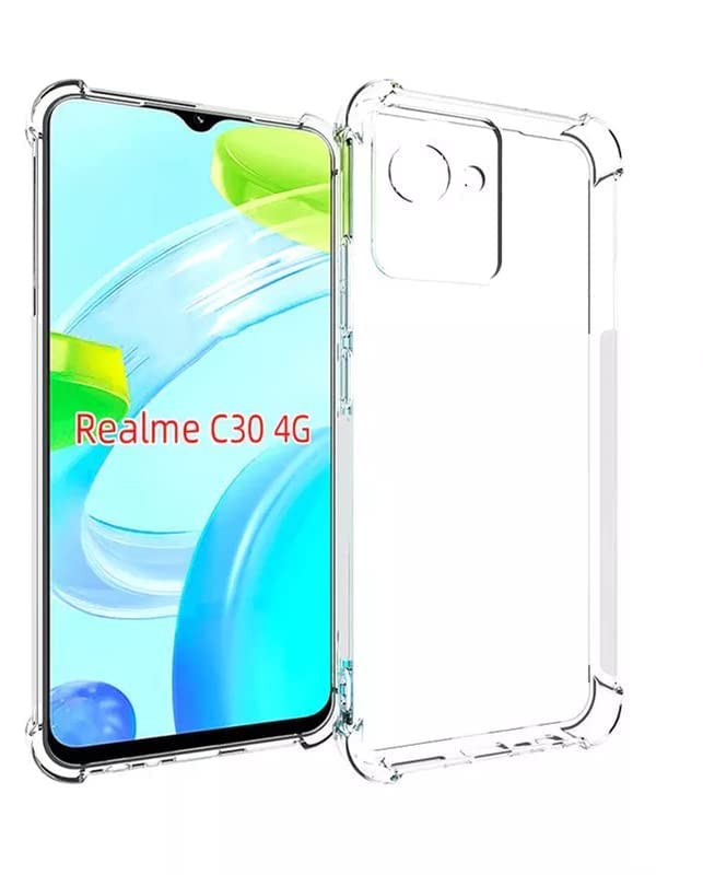 Image of COVERBLACK Rubber Back Cover for Realme RMX3581 / C30 - Transparent