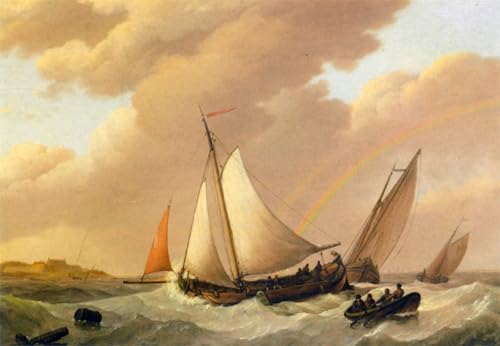 Cuadro de lienzo Johannes Hermanus Koekkoek 60x90cm, pintura artística de alta calidad
