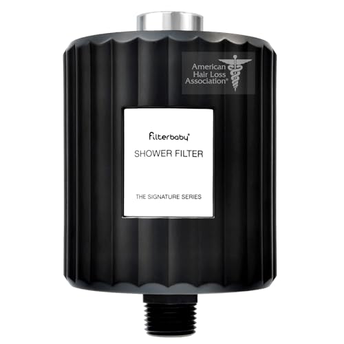 Image of Filterbaby Signature Shower Filter, Sensitive Skin & Hair, Expert Developed | Lab Tested to Reduce up to 99% Chlorine & Chloramine, Reduce Common Water Impurities, Strong Water Flow, Easy Install, Black