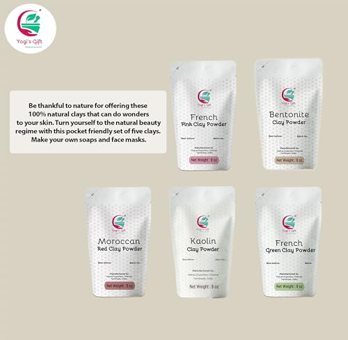 Yogi’S Gift – Celebrating Health FVCLY05 Pack Of 5 Clays For Mask Making & Soap Making thumb #2
