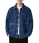 GRECIILOOKS Men’s Casual Denim Shirt's | Full Sleeve Regular Fit Jeans Shirt | Stylish Blue Denim...
