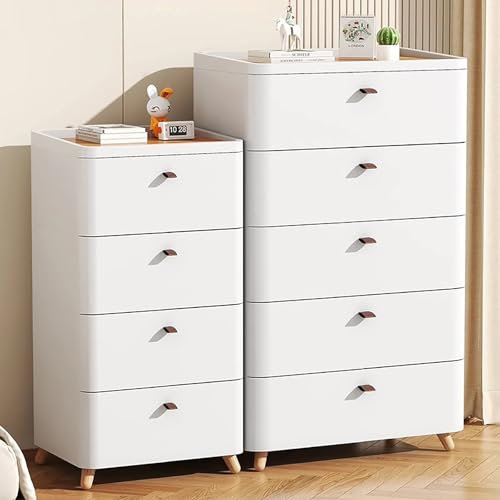 Yajuer Tall Dresser, White Dresser with Drawers, Bedroom Night Stand, Nightstand Bedside Table Furniture, Vertical Bedside end Table for Bedroom Hallway(42 * 32 * 62cm)