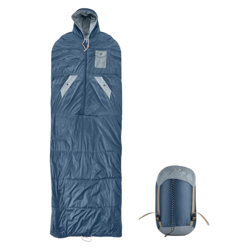SOUUXIU Adult Camping Sleeping Bag Nylon Waterproof 50-68℉ Reversible Design Sleeping Sacks Lightweight Compressible for Backpacking Hiking Traveling, 74.8+11.8 x 29.5 x 2in