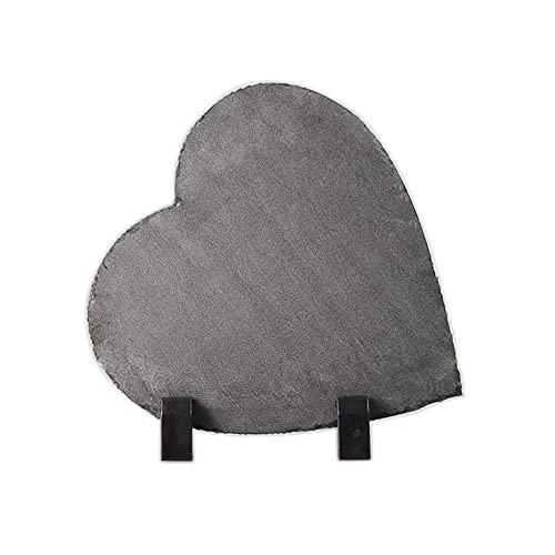 Shumei Personalized Custom Slate Photo Frame, Custom Photo, Heart Shaped Picture Frame, Retain The Original Stone Style, Is The Best Gift For Holiday Gifts #TOP2