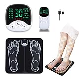 2026年新登場 emsフットマット 足裏ケア【10モード＆30段階調節】 厚手シリコンフットマット【 超柔らか肌触り 】シリコン製 リモコン操作 充電式 折りたたみ可能 タイマー機能 自動オフ 男女兼用 運動後 デスクワーク 立ち仕事 プレゼントに最適 贈り物 敬老の日 母の日 誕生日 日本語説明書付き