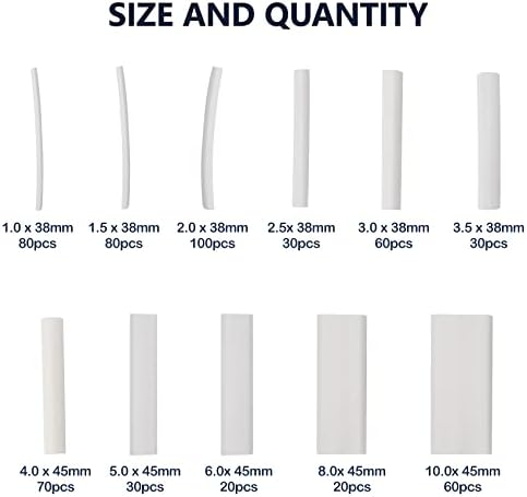 ASHINER 580PCS Durable Heat Shrink Tubing Kit - Ideal for Electric Insulation and Repairs with Convenient Storage Case, White