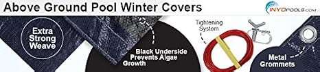 Pureline Denali Oval Above Ground Winter Pool Cover, 12' x 24,