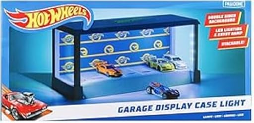 Paladone Hot Wheels - Luz de garaje y exhibición - Producto oficial de Mattel, estuche iluminado con capacidad para 7 coches, fondo personalizable, regalo para coleccionistas | Ya disponible en tu tienda friki favorita! En mundofriki.es!