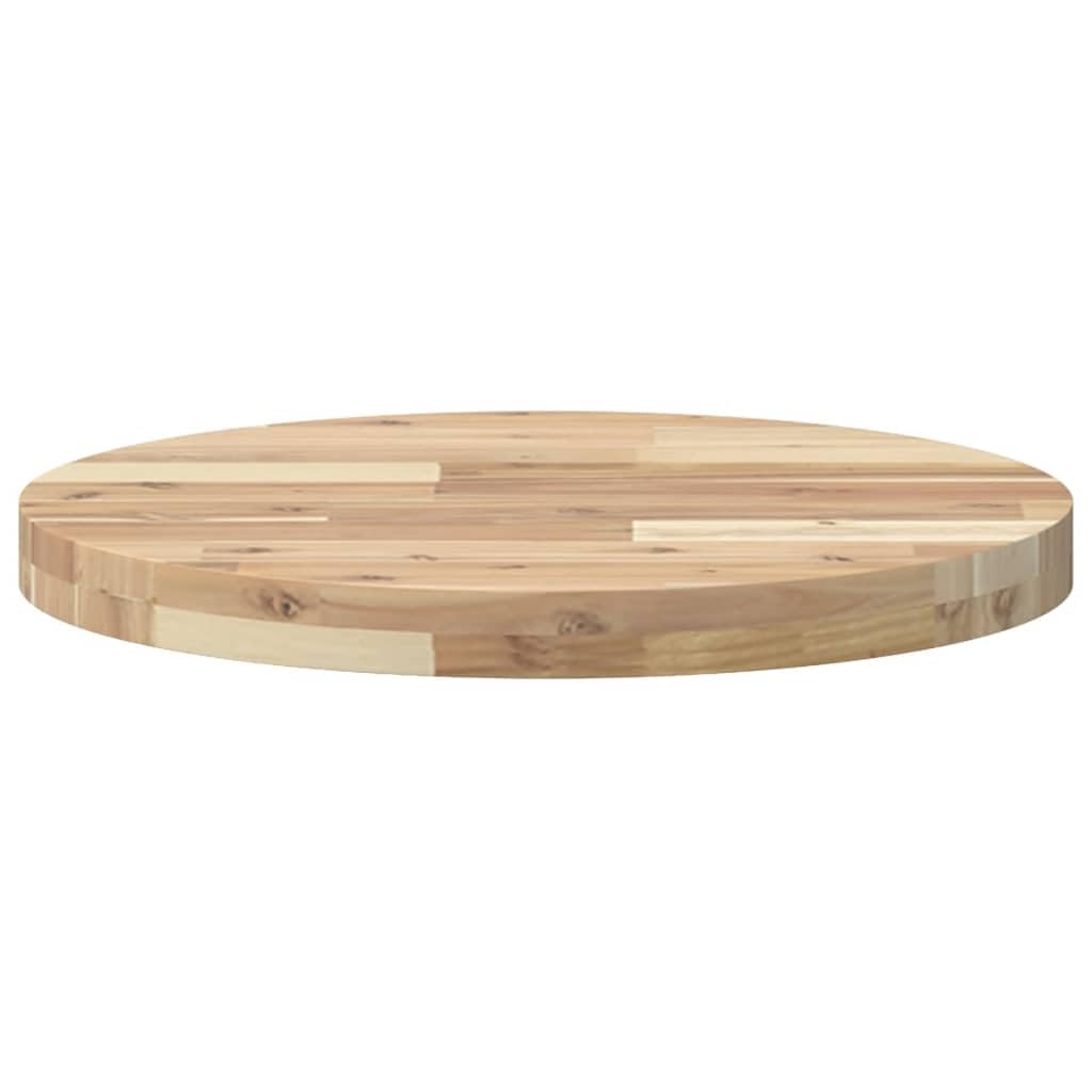 Piano da tavolo rotondo, diametro 50 x 4 cm, in legno massiccio di acacia, per tavolo da pranzo, piano di lavoro, mobili fai da te, accessorio per costruire e ristrutturare