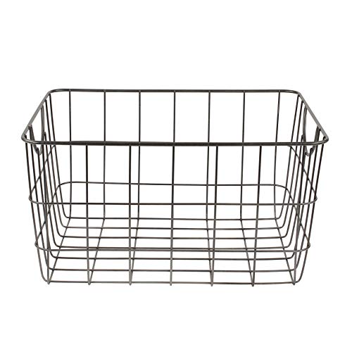 Spectrum Utility Wire Basket (Industrial Gray) - Storage Bin & Décor For Bathroom, Closet, Pantry, Under Sink, Toy, Shelf, Kitchen, Garage, & Nursery Organization #TOP2