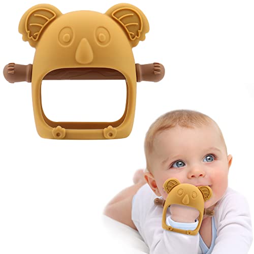 Image of Baby Teething Toys, Koala Teethers for Babies 0-6 Months, Glue-Free Handle, Never Drop Silicone Teethers for Babies, Hand Teethers, Infant Toys, Soothing Pacifier for 1+ Months Infants Babies