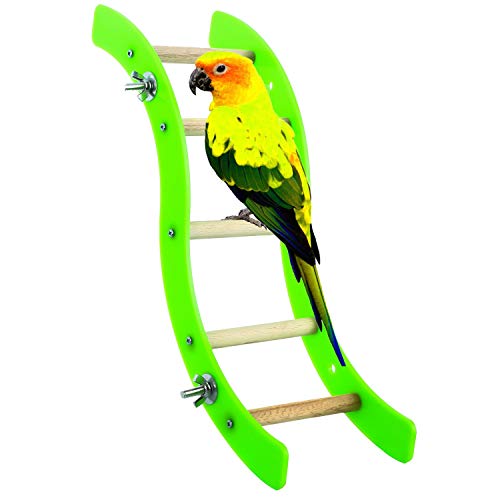 Image of Pet Bird Hamster Acrylic Wave Ladder Stand Crawling Ladders Parrot Perch Toy for Small and Medium Animals Rabbit Chinchilla Macaw African Greys Cage Climbing Game Play Toys