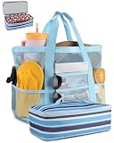 Genteen Beach Bags with Cooler (Blue)