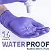 Supmedic Nitrile Exam Gloves, 3.5 Mil Powder-Free Food Safe Cleaning First Aid Disposable Medical Glove, Purple 100 Pcs (Large)
