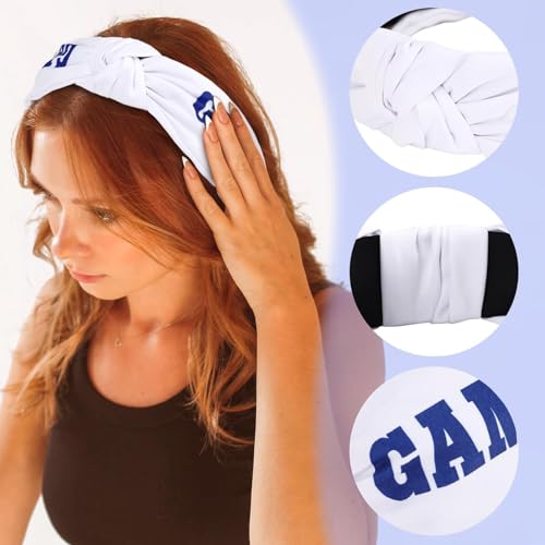 CiyvoLyeen 3PCS Football Headband for Women Knotted Headband Game Day Wide Knot Hairband Sports Hair Accessories Gifts for Football Mom Fans