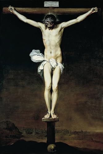 Cristo Crucificado de Cano lienzo decorativo SERENDIPITP pintura mural religiosa 60x90
