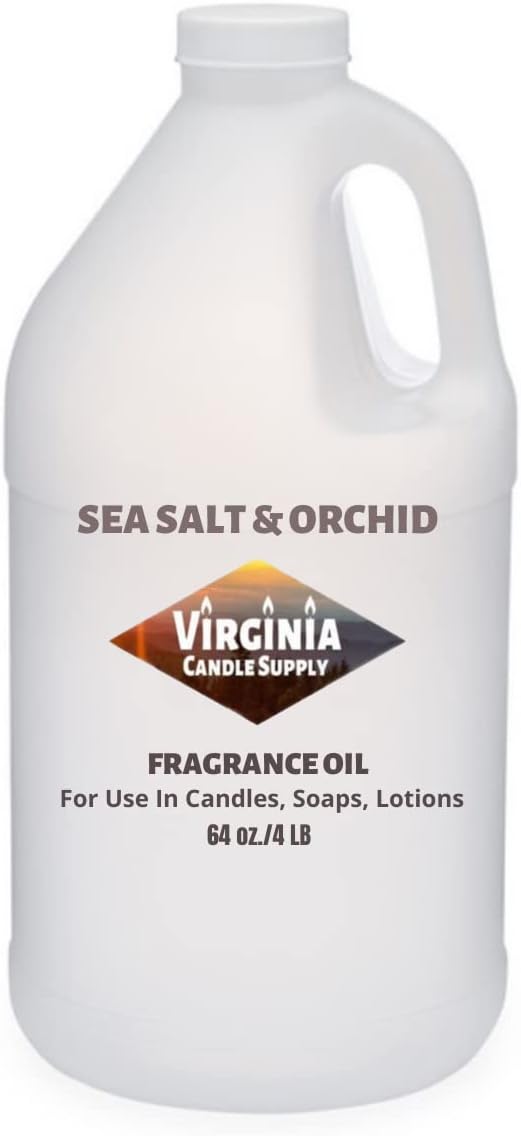 Sea Salt and Orchid Fragrance Oil (64 oz Jug) for Candle Making, Soap Making, Tart Making, Room Sprays, Lotions, Car Fresheners, Slime, Bath Bombs, Warmers…