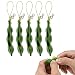 Fidget Toys, SnowCinda 3 PCS Squeeze-a-Bean Soybean Stress Relieving Keychain Mobile Chain Fidget, Green