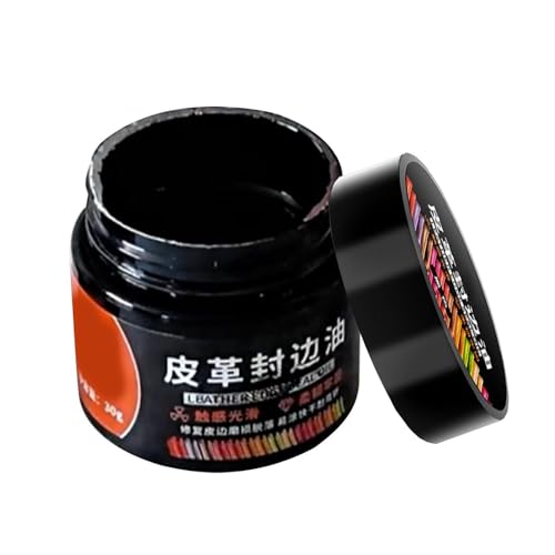 Leather Recolouring Balm - Black Conditioning Cream for Worn Leather Surfaces, Smooth Restoring Finish Professional Design, 30g 