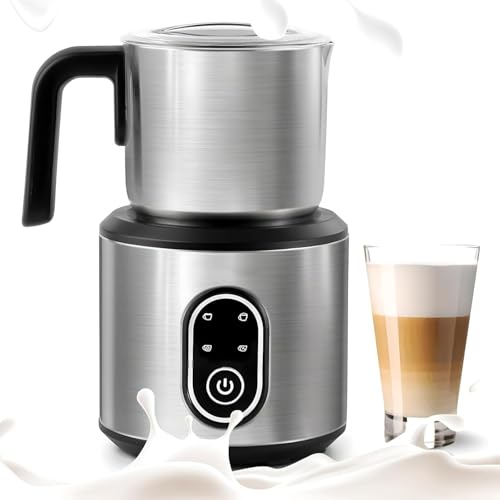 Electric Milk Frother Hot Chocolate Maker 4-in-1 Velvetiser, 500W, 500ml Capacity for Creamy Beverages
