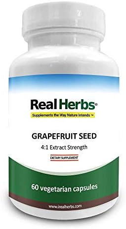 Real Herbs Grapefruit Seed Extract 4:1 700 milligrams - 60 Vegetarian Capsules