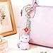SIGZKK Kawaii Cute Funny Japanese Good Lucky Gold Waving Arm Cat Keychains Charms Bag Purse Feng Shui Coins Good Luck Charm Tassel (Gold)