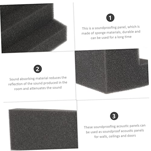 12 paneles acústicos para aislamiento y absorción de sonido de alta densidad para estudios y teatros en casa miniatura 4