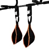 Gepolsterte Hängenden AB Straps, Armschlaufen Bauchtraining, Slings Armschlaufen Bauchtraining, Bauchmuskelschlaufen, für Bauchtraining, Klimmzugstange Schlaufen (Orange Schwarz)