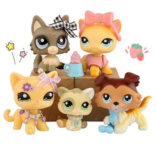 Zbqapfgyr GFVC3 Rare Mini Pet Lps Collie #58 And Short Hair Cat Wolfcat Baby Cat Action Figures Lps Toys cover