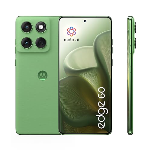 Motorola edge 60 con Moto AI 8/256GB, Fotocamera 50+50+10MP, selfie 50MP, Display 6.67' pOLED 120Hz, MediaTek Dimensity 24M, batteria 5200mAh, ricarica 68W, Android 15, PANTONE Shamrock