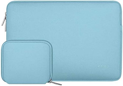 MOSISO Laptop Sleeve Compatible with MacBook Air/Pro Retina, 13-13.3 inch Notebook, Compatible with MacBook Pro 14 inch 2022 2021 M1 Pro/M1 Max A2442, Neoprene Bag Cover with Small Case, Deep Teal