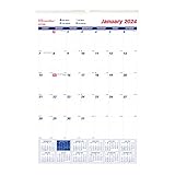 Brownline 2024 Monthly Wall Calendar, 12 Months, January to December, Twin-Wire Binding, 15.5' x 22.75' (C171104-24)