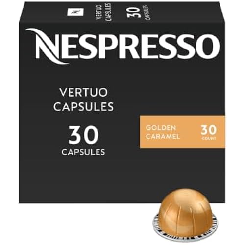 Nespresso Vertuo, Golden Caramel, Medium Roast, 30-Count Coffee Pods