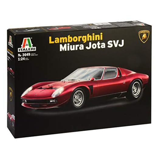 ITALERI 3649S - 1:24 Lamborghini Miura Jota SVJ , Modellbau, Bausatz, Standmodellbau, Basteln, Hobby, Kleben, Plastikbausatz, detailgetreu