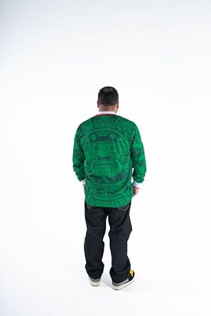 MadStrange Mexico Calendario Azteca 1998 Retro Long Sleeve Jersey