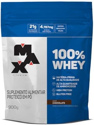 Max Titanium 100% Whey - 900G Refil Chocolate -