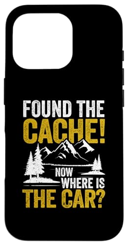 Custodia per iPhone 16 Pro Ho trovato la cache ora dov'è l'auto divertente amante del geocaching