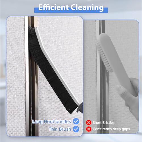Image of PUFTEM Crevice Cleaning Brush, Hard Bristle Multifunctional Cleaning Brush Tool, Gap Scrub Brush, Cleaning Tools for Narrow Gaps, Grout, Tile Seams, Window Tracks, Car Vents, 3PCS (3)