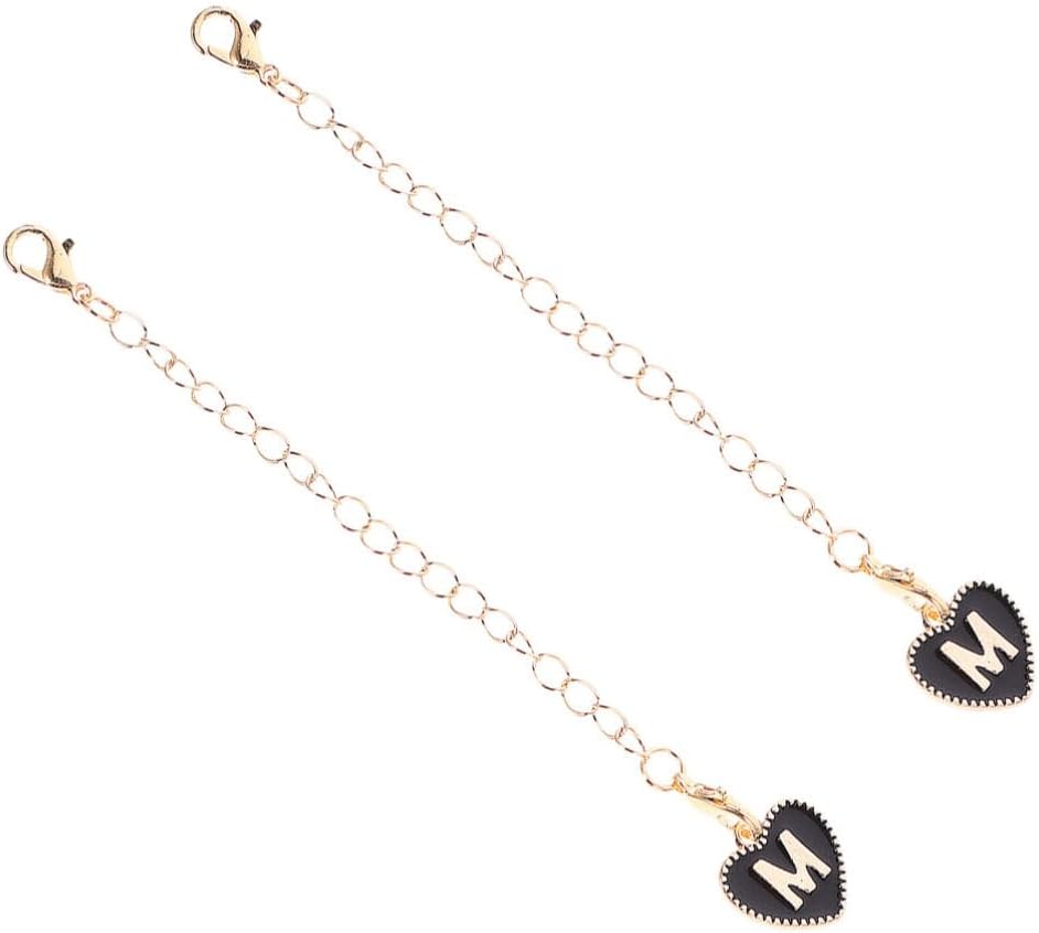 Baluue 2pcs Letter Charms for Tumbler Cups Novelty Water Cup Handle Accessories Delicate Charms Heart Pendant Stylish Decor for Drinkware