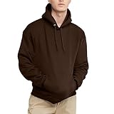 Hanes Ultimate, Heavyweight Fleece Hoodie, Cotton Sweatshirt for Men, Dark Chocolate, 2XL