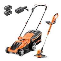 LawnMaster MX 24V 37cm Cordless Lawnmower and Strimmer Set