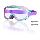 Wohlstand Gafas de Natación y Buceo para Niños - Lentes Antivaho, Silicona Impermeable - Para Edades 4-12 Años
