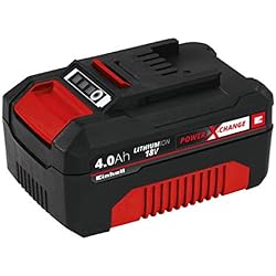 Einhell 4511481 18-Volt Ah Lithium-Ion Power X-Change Battery, 4.0-Amp, Red