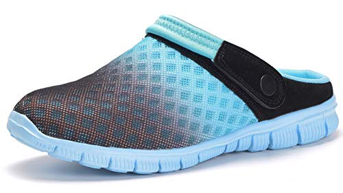 Eagsouni Garden Clogs Garden Shoes For Men Women Summer Beach Slippers Lightweight Mesh Sandals Outdoor Walking Shoes B-Sky Blue #TOP24