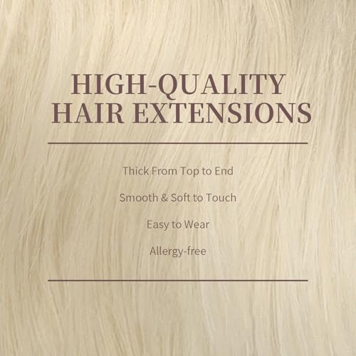 Image of KooKaStyle Wavy Thick Clip in Hair Extensions 24 inch Platinum Blonde