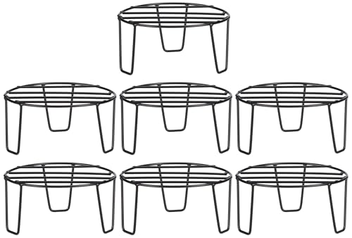 Amazon Brand - Solimo Metal Flower Pot Stand (Black, Set of 7, Round)| Gamla Stand for Home | Plant Stand for Balcony | Premium Flower Pot Stand | Plant Stand for Living Room (B0CXPVWWDZ) Amazon Price History, Amazon Price Tracker