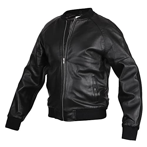 Bohmberg HARDBOILED Veste bomber pour homme KAORI en cuir nappa d'agneau / urbain / New !!!, Noir , XXL Cover