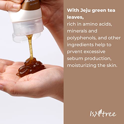Isntree Green Tea Fresh Cleanser 120Ml 4.05 Fl.oz | Green Tea Extract From Jeju | Contains Grind Green Tea | Mild Gel Cleanser #TOP2