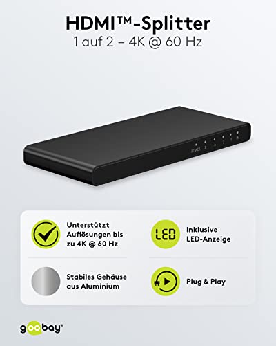 Splitter HDMI de 1 entrada a 2 salidas 4K para conectar PS5 y Xbox a dos monitores 5